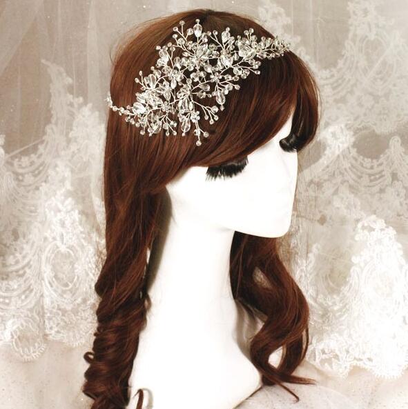 Gorgeous Crystal Wedding Bridal Tiaras Crown Wedding Hair Jewelry 2015 Bridal Headpiece Hair Accessory Wear Hair Accessories headdress HT14