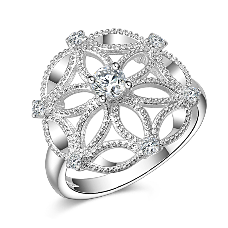 Free Shipping New 925 Sterling Silver fashion jewelry Hollow flower White Diamond With Pave zircon ring hot sell girl gift 1720
Free Shipping New 925 Sterling Silver fashion jewelry Hollow flower White Diamond With Pave zircon ring hot sell girl gift 1720