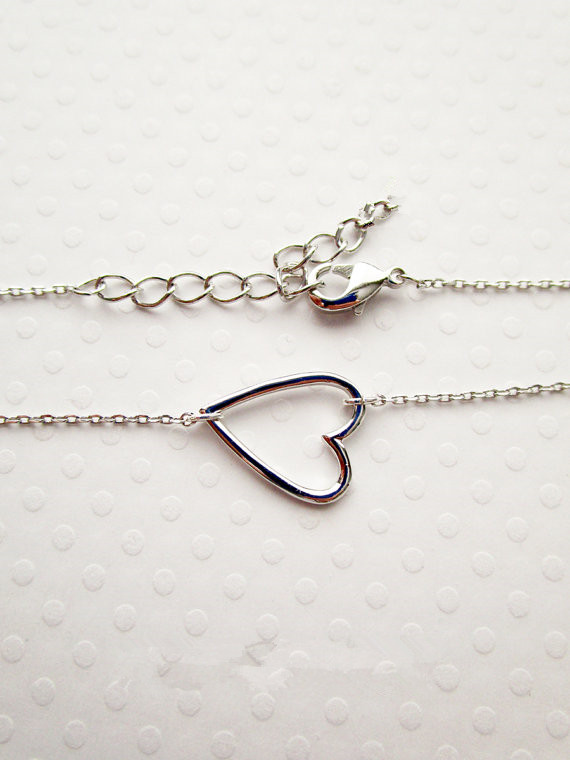 10PCS- B032 Gold Silver Tiny Line Hollow Out Open Heart Bracelets Simple Wire Wrapped Love Heart Bracelets for Lovers Couples