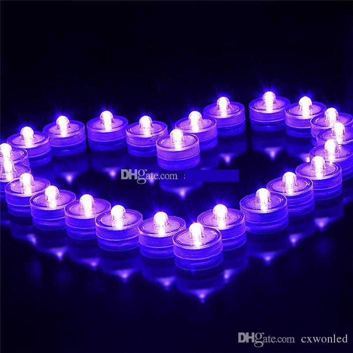 LED Submersible Waterproof Candle Light Lamp Christmas Gift Fish Tank Vase Tea Wedding Party Home Decoration Lights Multicolor