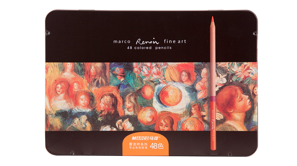 Marco Renoir fine art professional Oily Colored pencils 48 Color lapis de cor Painting pencil /Colored Pencil Tin Box
Marco Renoir fine art professional Oily Colored pencils 48 Color lapis de cor Painting pencil /Colored Pencil Tin Box