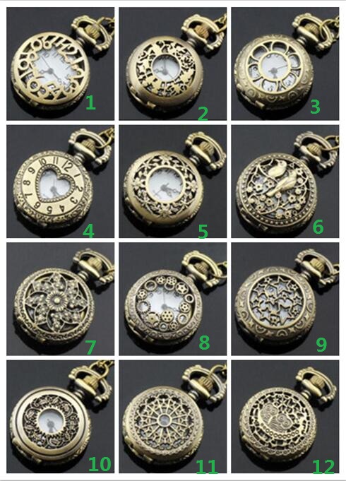 fashion Mixed order 12 style 12pcs Ladies Hollow Pocket Watch Charm Pendant Necklace Unisex Necklace Pocket Watch, Retro
fashion Mixed order 12 style 12pcs Ladies Hollow Pocket Watch Charm Pendant Necklace Unisex Necklace Pocket Watch, Retro