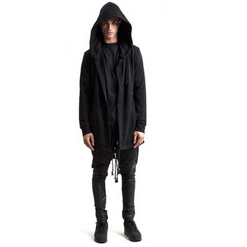Wholesale-Cardigan Hoodies British Style Men Hoodies Hip Hop Streetwear Long Zipper Extended Sweatshirts Tyga Sportswear Clothing 100