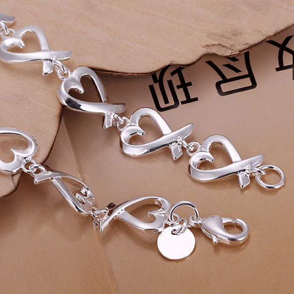 Hot sale best gift 925 silver Five empty stars bracelet DFMCH178,Brand new fashion 925 sterling silver plate Chain link bracelets high grade