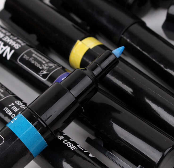 Wholesale New Style Convenient Fashion 16 Colors 3D Nail Art Pen Painting Design Tool Drawing for UV Gel Polish Manicure (Random Color)