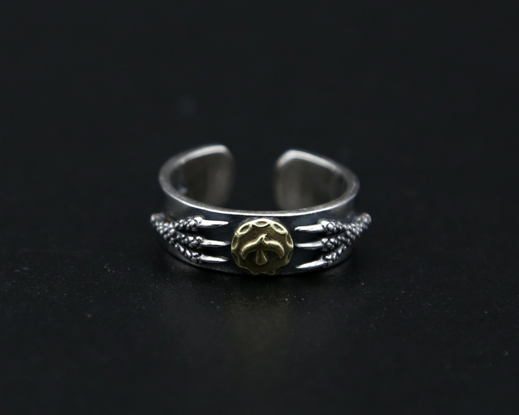 New design 925 sterling silver fashion jewelry ring eagle claws shape open adjustable ring for men Valentine's Day gift free shipping