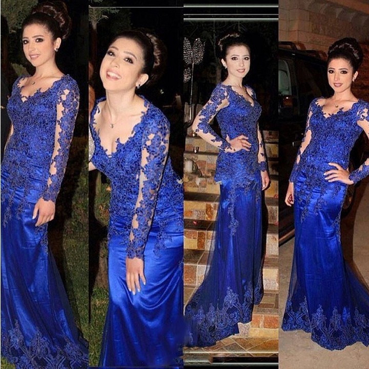 Royal Blue Long Sleeve Prom Dresses Sheer V neck A Line Zipper Applqiue Lace Formal Party Evening Gowns 2016 Robe de Soiree, Hunter
Royal Blue Long Sleeve Prom Dresses Sheer V neck A Line Zipper Applqiue Lace Formal Party Evening Gowns 2016 Robe de Soiree, Hunter