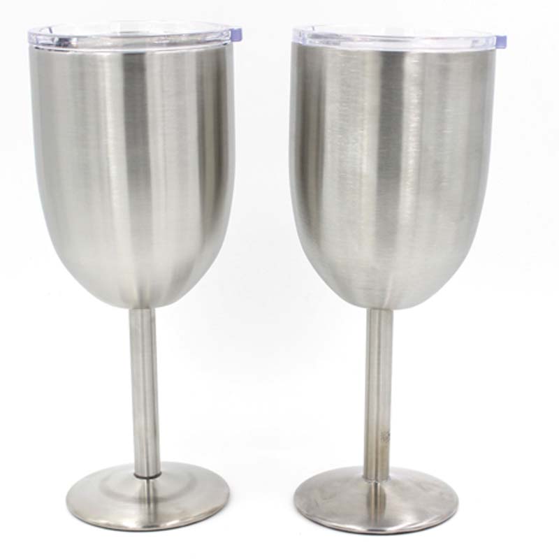 Silver 10OZ Wine glasses Goblets double layer Stainless Steel Wine cup Beer coffee Wine glass with lid
Silver 10OZ Wine glasses Goblets double layer Stainless Steel Wine cup Beer coffee Wine glass with lid
