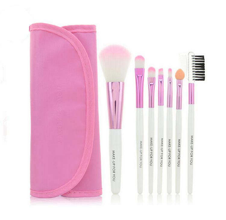 Makeup For You Professional 7 pcs paintbrushes of Makeup Brushes Set tools Make-up Toiletry Kit Wool Brand Make Up Brush Set Case PY