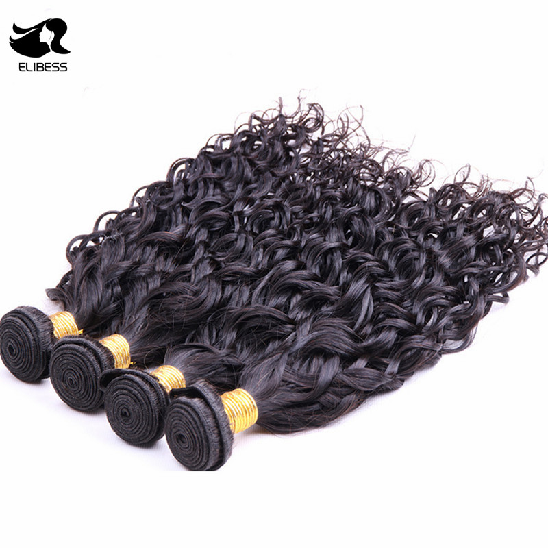 4pcs 100 human hair bundles water wave water curl 50g pc natural color indian mongolian curly virgin hair weave extensions free dhl
