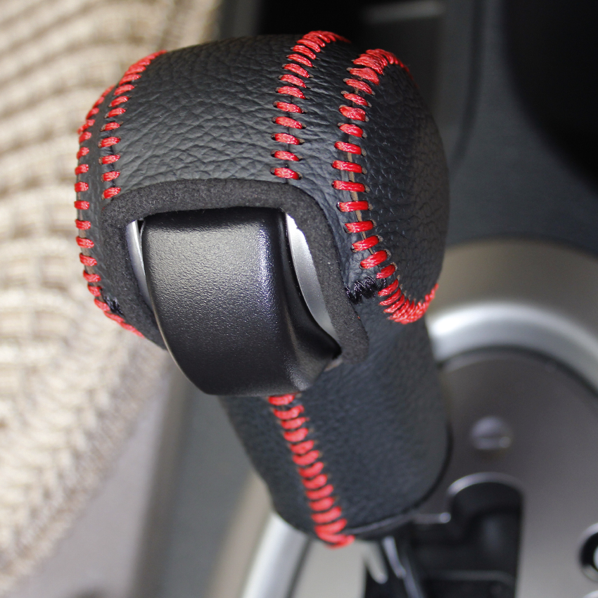 Case for Nissan Qashqai X-Trail Automatic Gear Shift Knob Cover Hand-stitched Genuine Leather DIY gear covers leather