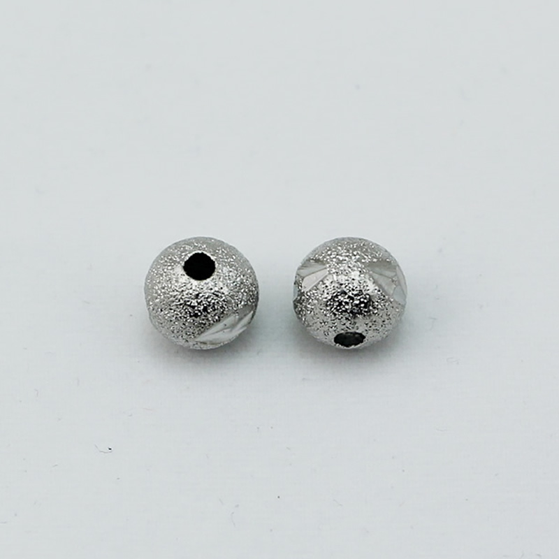 Beadsnice round brass beads for jewelry making metal matte beads fashion jewelry components wholesale ID 1424