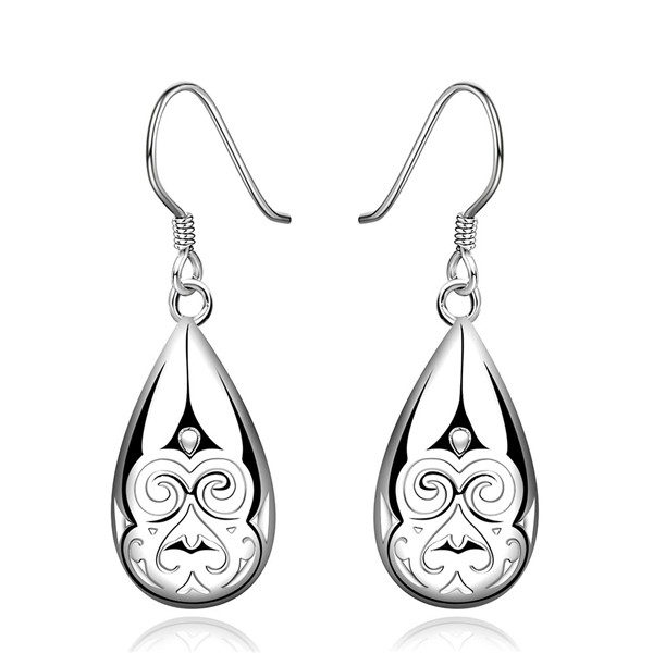 Brand new sterling silver plated Water drop earrings monkey SE582,women's 925 silver Dangle Chandelier earrings 10 pair a lot factory direct