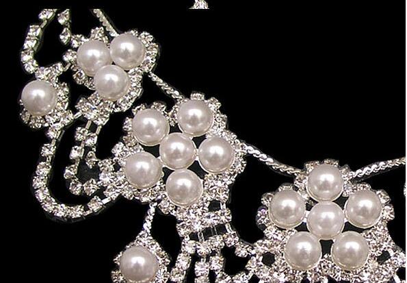 Bridal Jewelry sets wedding accessories chain crown three suits wedding tiara bridal necklace set necklace Beautiful Hair Accessories HT020