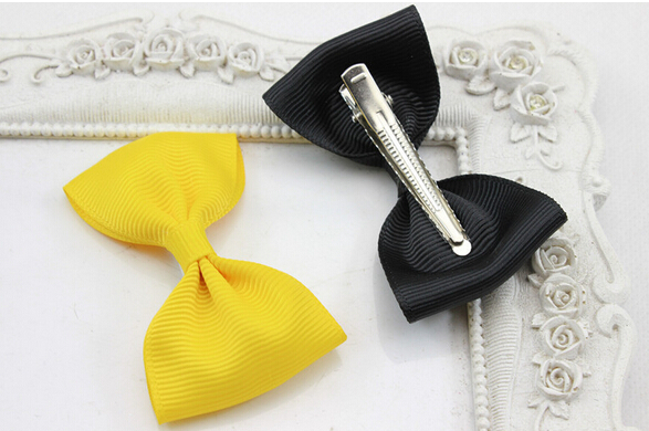 7cm*4cm mini Ribbon Hair Bow with Clip for Girl and Woman Hair Accessories Boutique Ribbon Bows Clip Hairpins for Kid 60pcs,