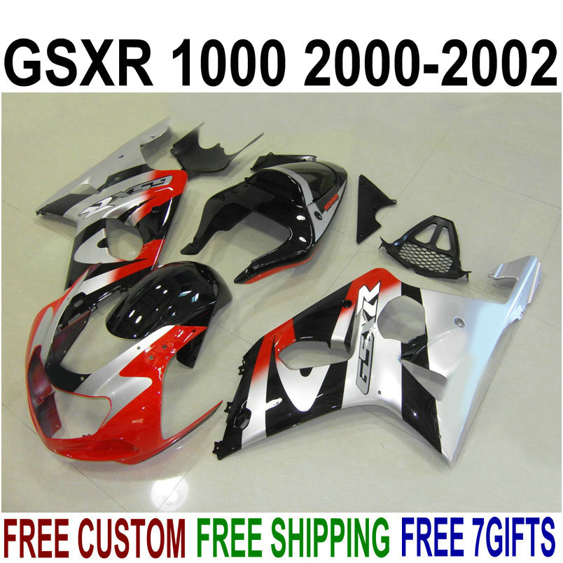 7 free gifts Fairings set for SUZUKI GSX-R1000 2000 2001 2002 black red silver fairing kit K2 00 01 02 GSXR1000 YR64, Same as the picture shows
7 free gifts Fairings set for SUZUKI GSX-R1000 2000 2001 2002 black red silver fairing kit K2 00 01 02 GSXR1000 YR64, Same as the picture shows