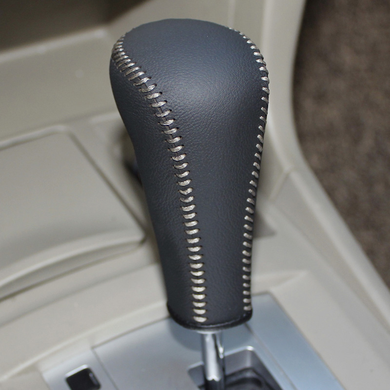 Mitsubishi Lancer-ex automatic gear cover Hand sewing DIY Auto interior decoration car styling genuine leather Lancer gearshift covers