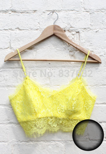 w1022 Sexy Women Lace Floral Unpadded Bralette Bralet Bra Bustier Crop Top Cami Tank