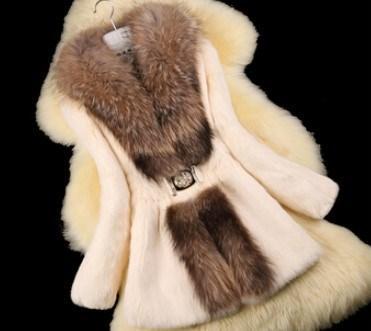 Autumn Ladies' Natural Rabbit Fur Coat Jacket Raccoon Fur Collar Winter Women Fur Trench Outerwear Coats Plus Size, White
Autumn Ladies' Natural Rabbit Fur Coat Jacket Raccoon Fur Collar Winter Women Fur Trench Outerwear Coats Plus Size, White