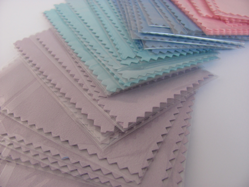 Colors customize big wholesale with pp pack Silver Polishing Cloth for Golden pearl Jewelry partner Cleaner best Quality free shipping