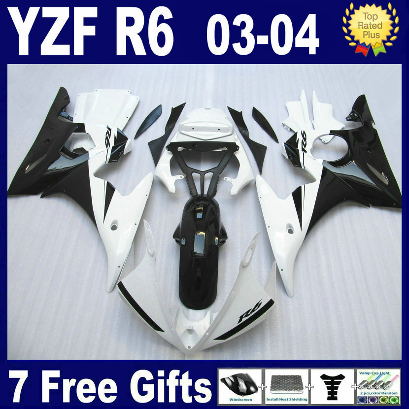 Black &white ABS Fairing for YAMAHA R6 2003 2004 2005 fairings YZFR6 03 04 05 full fairing kit +Free gift, Multi-color
Black &white ABS Fairing for YAMAHA R6 2003 2004 2005 fairings YZFR6 03 04 05 full fairing kit +Free gift, Multi-color