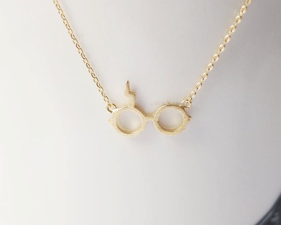 5PCS Cute Scar Potter Glasses Necklace Movie Potter Symbol Eyeglasses Necklaces Lightning Glasses Necklaces