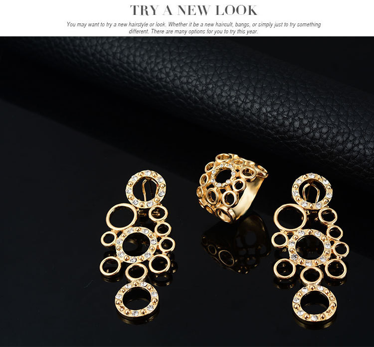 Bridal Jewelry Sets Nigerian Wedding African beads jewelry set crystal 18k gold plated jewelry wedding accessories party