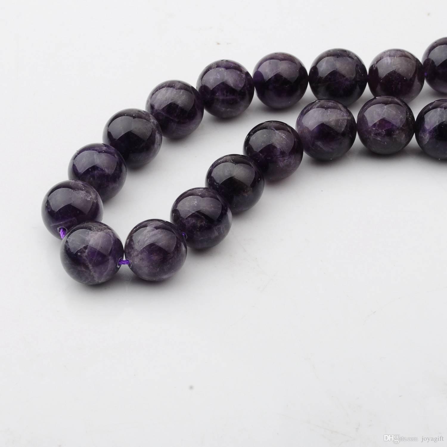 Hot Sales Natural Real Amethyst Beads 14MM loose stone jewerly beads for diy fashion women jewellery free shipping