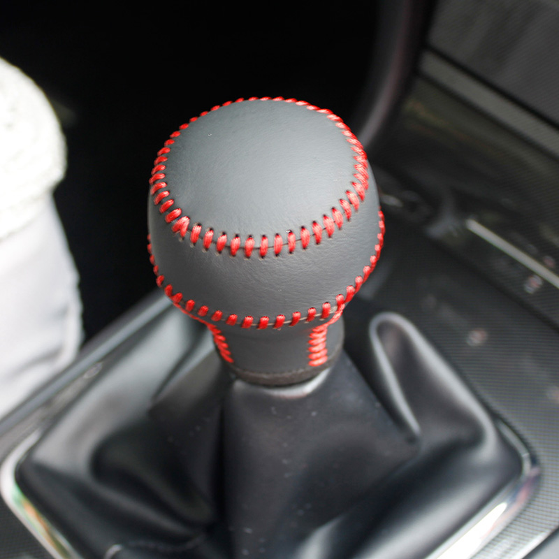 Mitsubishi Lancer-ex manual gear cover Hand sewing DIY Auto interior decoration car styling genuine leather gearshift covers