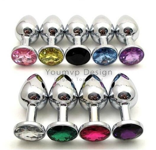 Unisex Butt Toys Plug Anal Silver Insert Stainless Steel Metal Plated Jeweled Sexy Stopper Anal toys For Women JJD2230 от DHgate WW