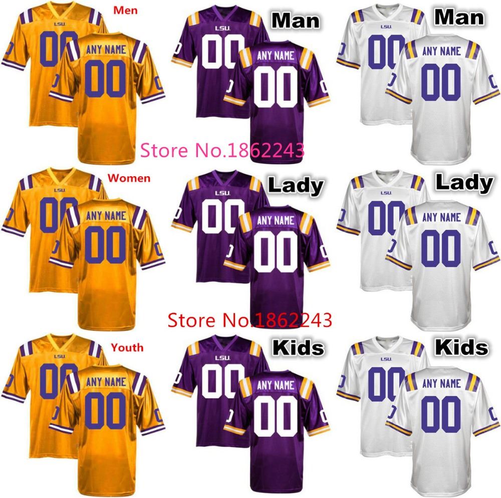 Custom LSU Tigers College Football Jersey Customized Any Name Number Men Women YouthJersey Stitched Super Quali Factory Outlet, White
Custom LSU Tigers College Football Jersey Customized Any Name Number Men Women YouthJersey Stitched Super Quali Factory Outlet, White