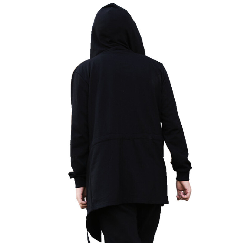 Europe&America style new hoody sweatshirts cloak long sleeves men Shawl outwear streetwear style hoody men's plus long hoodies for men for b