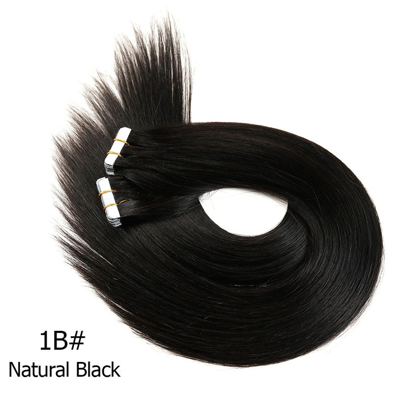 14inch 16inch 18inch 20inch 22inch 24inch indian hair pu skin weft remy tape human hair extensions 40pcs lot free dhl
