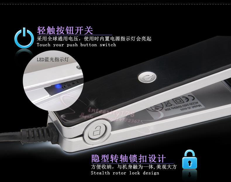 2016 new arrival Jinding hair straighter AC110-240V 50/60Hz power 35W black and white color Straightening Iron 20pcs/lot DHL free