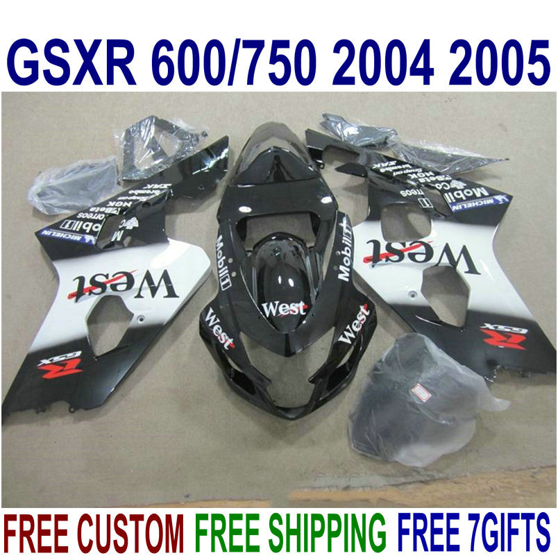 High grade faring kit for SUZUKI GSXR600 GSXR750 04 05 K4 aftermarket GSX-R600/750 2004 2005 white black West fairings set U27J, Same as the picture shows
High grade faring kit for SUZUKI GSXR600 GSXR750 04 05 K4 aftermarket GSX-R600/750 2004 2005 white black West fairings set U27J, Same as the picture shows