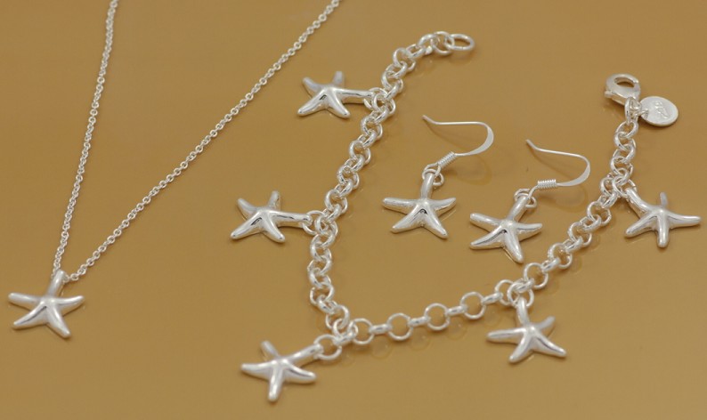 Free Shipping with tracking number Best Most Hot sell Women's Delicate Gift Jewelry 925 Silver Plated Mix Jewelry Set 12 Set 1049