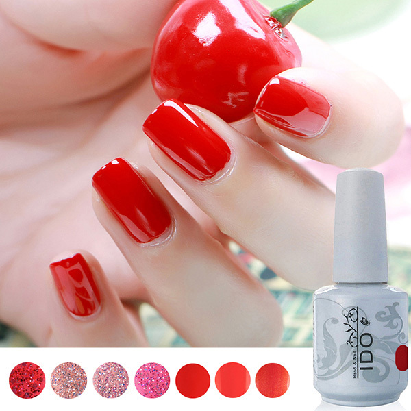 Wholesale-IDO Gel Polish 1853 Glitter Nail Gel Polish Soak Off UV LED Gel Polish Manicure Kit