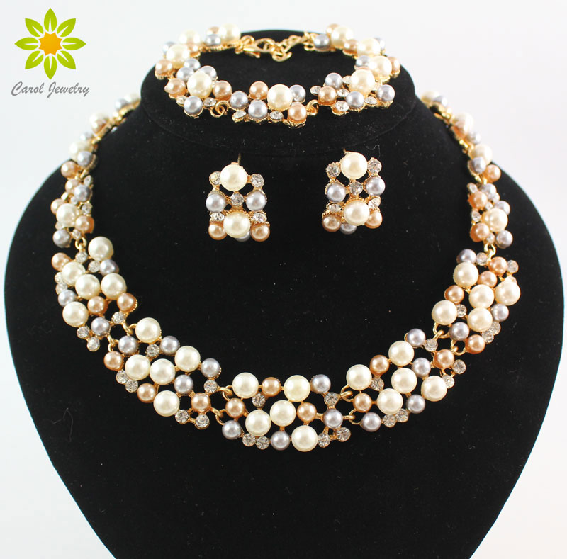 18K Gold Plated Pearl Austrian Crystal Jewelry Sets Vintage Fashion Necklaces For Women Imitation Wedding Accessories, Golden
18K Gold Plated Pearl Austrian Crystal Jewelry Sets Vintage Fashion Necklaces For Women Imitation Wedding Accessories, Golden