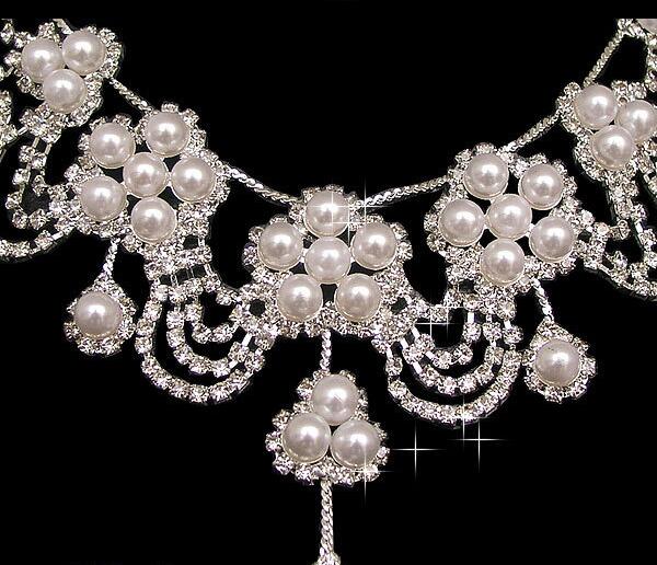 Bridal Jewelry sets wedding accessories chain crown three suits wedding tiara bridal necklace set necklace Beautiful Hair Accessories HT020