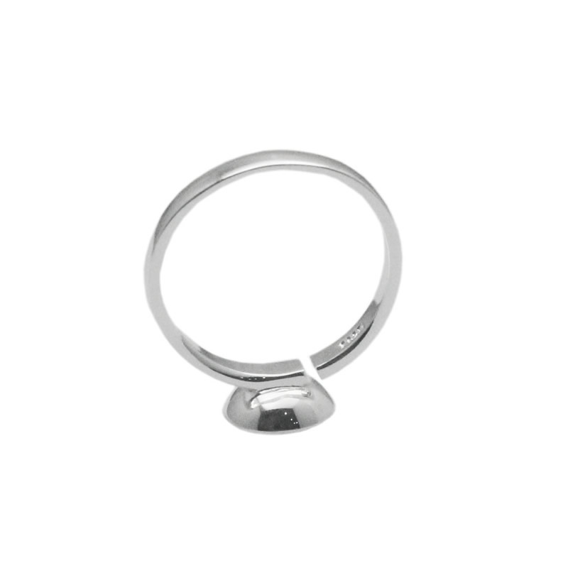 Beadsnice sterling silver ring blanks 10mm round ring setting handmade jewelry findings adjustable ring for female Christmas gift ID 32839