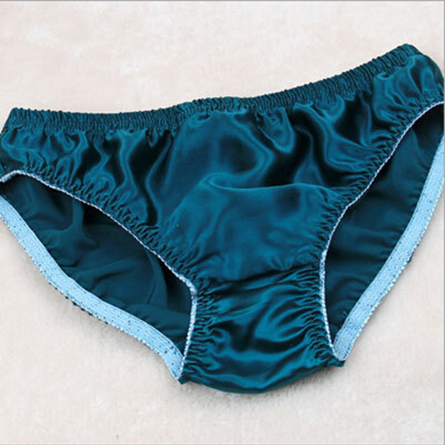 Wholesale-Mens Underwear 100% Mulberry Silk Brief Panties Charmeuse Silk Shorts Thong