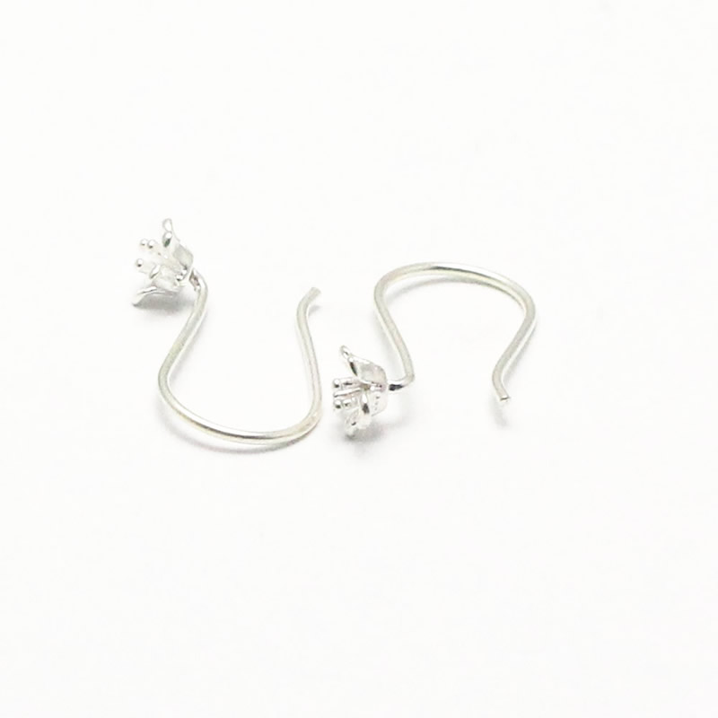 Beadsnice 925 Silver Earring Hooks French Earwire Flower Earrings Silver Jewelry Supplies Hook Earring Findings Wholesale ID 25424