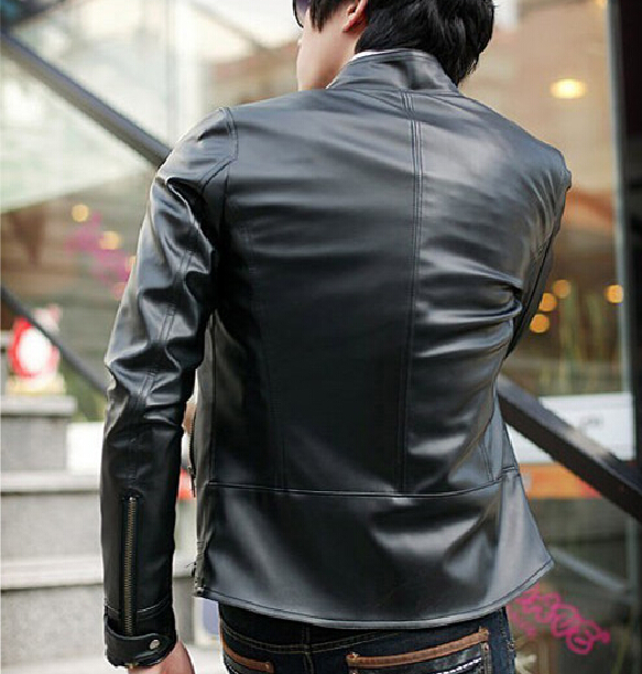 Wholesale-Free shipping high quality low price Men's hot sale motorcycle leather coats jacket outerwear leather clothes