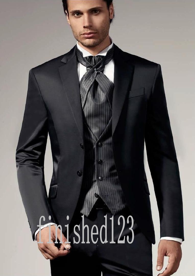 New Arrivals Two Buttons Black Groom Tuxedos Notch Lapel Groomsmen Best Man Wedding Prom Dinner Suits (Jacket+Pants+Vest+Tie) G5003, Gray
New Arrivals Two Buttons Black Groom Tuxedos Notch Lapel Groomsmen Best Man Wedding Prom Dinner Suits (Jacket+Pants+Vest+Tie) G5003, Gray