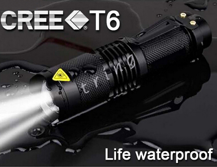

UltraFire Flashlight CREE XML T6 Q5 LED Tactical Portable Mini Torch Zoom 3 Modes Waterproof Bicycle bike light Head flashlights Lamp