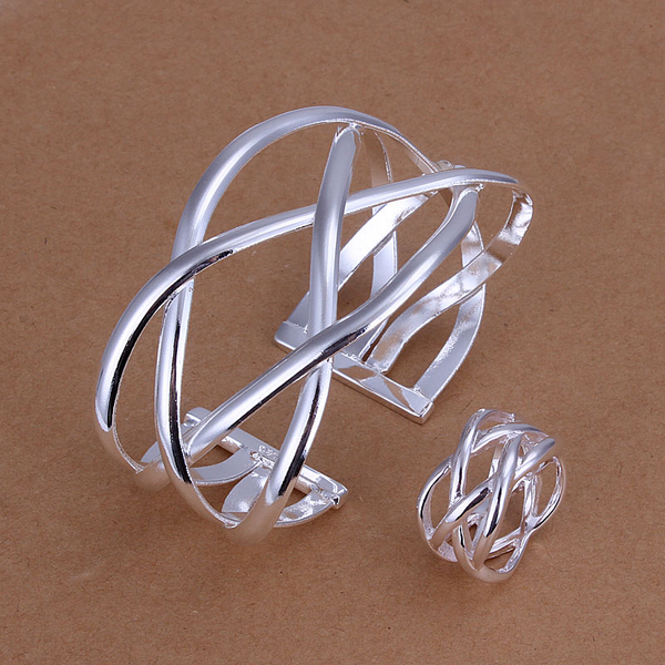 High grade 925 sterling silver Grand Cross Set jewelry sets DFMSS311 brand new Factory direct sale 925 silver bracelet ring
