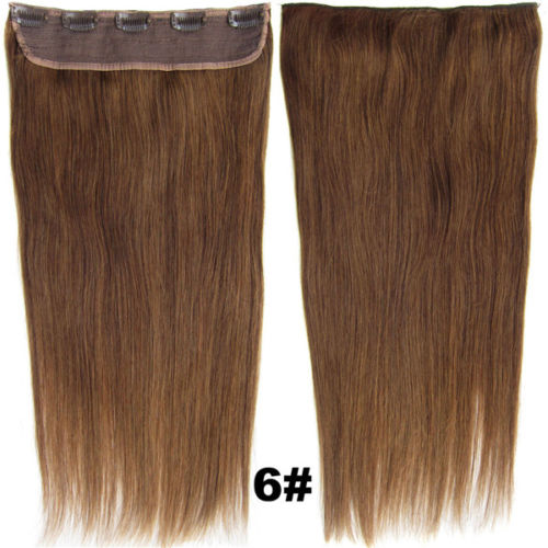 110g/pcs Salon 5Clips On One Hair piece Real Human Hair Remy Clip In Hair Extensions
