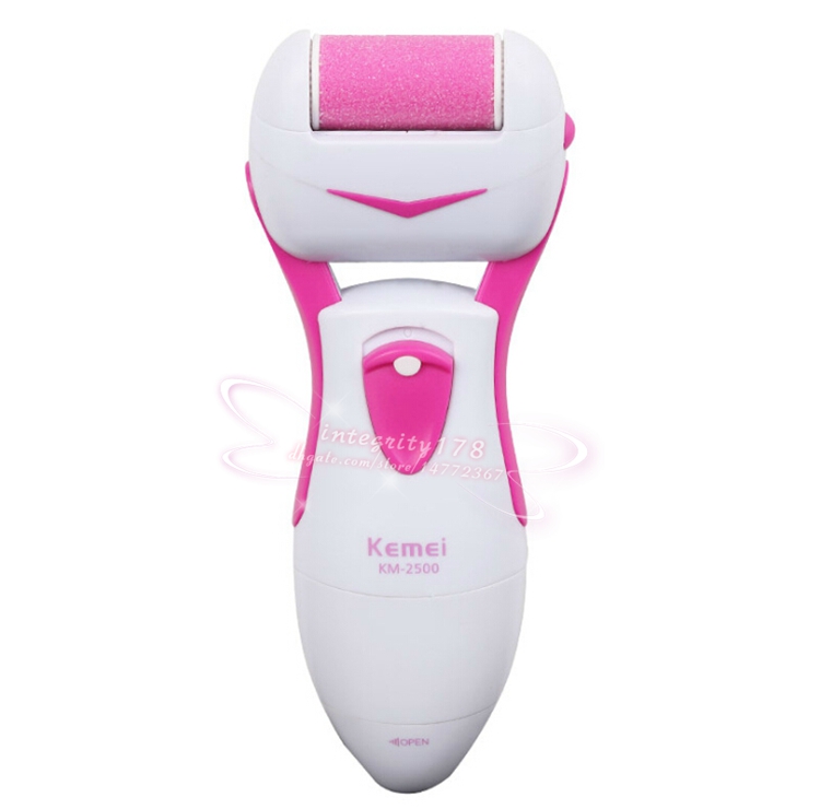 1000pcs KEMEI Electric Callus Remover Foot Scrubber & Micro Pedicure Exfoliating File Tool Battery Operated Repair & Smooth Cracked DHL free