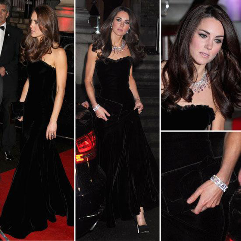 Kate Middleton In Black Mermaid Celebrity Dressess Sweetheart Neck Floor Length Red Carpet Velvet Evening Dress Gowns Prom Dresses, Same as image
Kate Middleton In Black Mermaid Celebrity Dressess Sweetheart Neck Floor Length Red Carpet Velvet Evening Dress Gowns Prom Dresses, Same as image