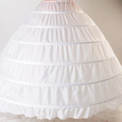 6 Hoop Petticoat For Ball Gown Dress Wedding Accessories Quinceanera Dresses Red Black White 110-120cm Diameter Underwear Crinoline